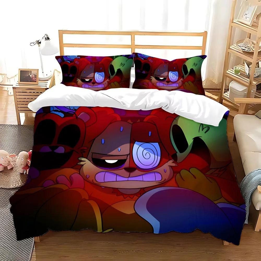 Housse de couette et taie d'oreiller Jeu C-CatNap D-DogDay, ensemble de literie double doux, décoration de chambre à coucher, cadeau pour garçons et filles 100x135cm