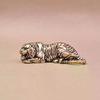 1Pcs Brass Zodiac Tiger Office Desk Ornament Statue Furniture Tea Pet Decoration Retro Desktop Office Decor