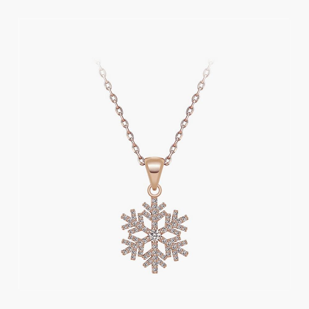 Monograph Snow Necklace Mgnl0355 14K Gold Plated (Rose Gold)