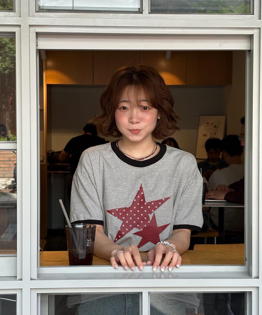 AMOU Two Star Ringer T-Shirts Gray