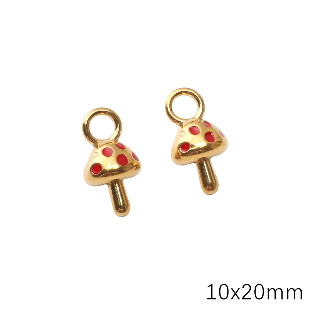 Stainless Steel Fruit Pendant Drip Oil Charm Accessories for DIY Jewelry