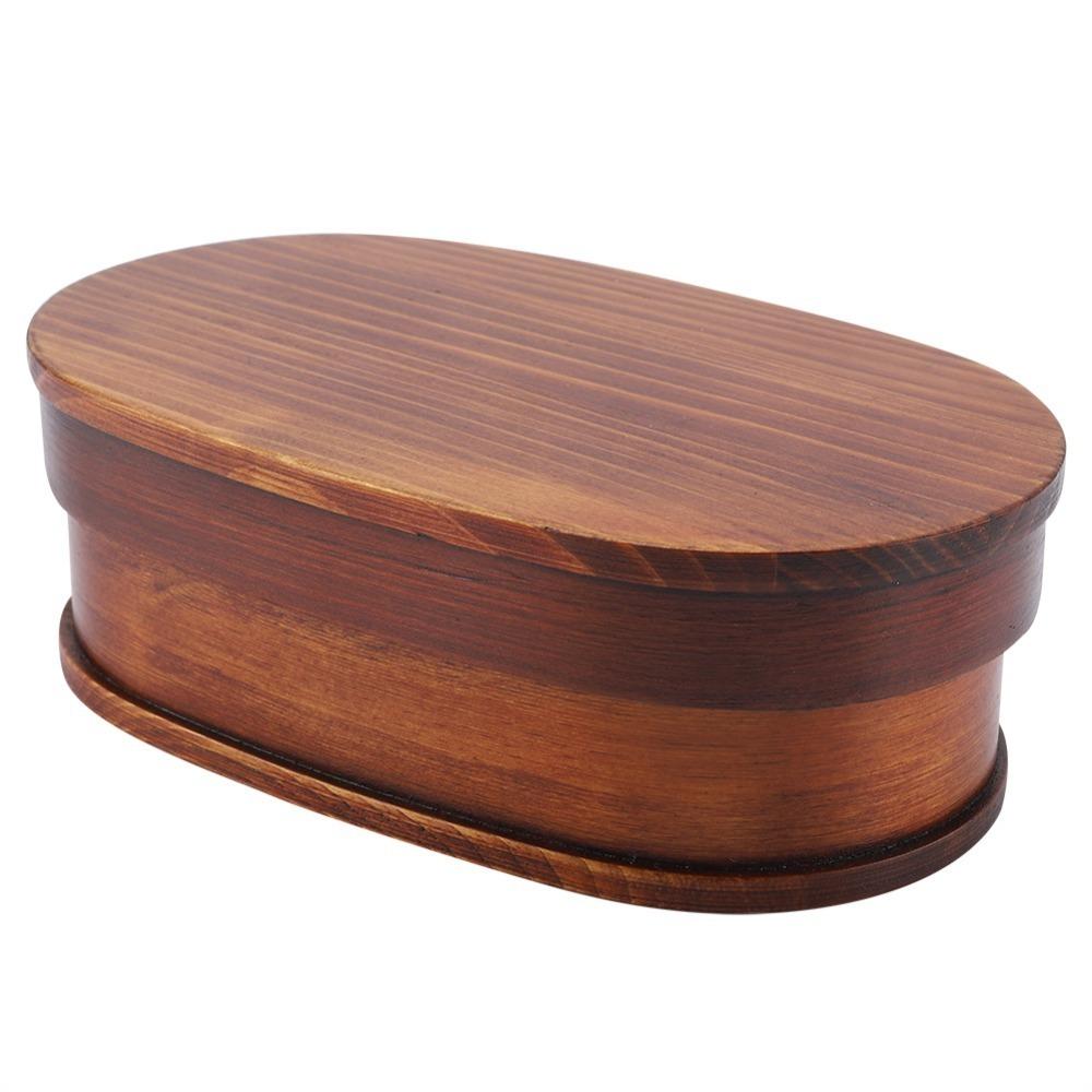 Holz-Lebensmittelaufbewahrungsbehälter 19*12*6cm Tragbare Lebensmittelbox für Zuhause Büro
