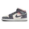 Кросівки Air Jordan 1 Mid SE GS Floral для дітей Чорний Антрацит Сейл FJ3451-001