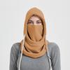 Practical Cycling Face Cover Hat Set Thick Drawstring Keep Warm