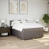 Box Spring Bed with Mattress Taupe 160 X 200 Cm Fabric