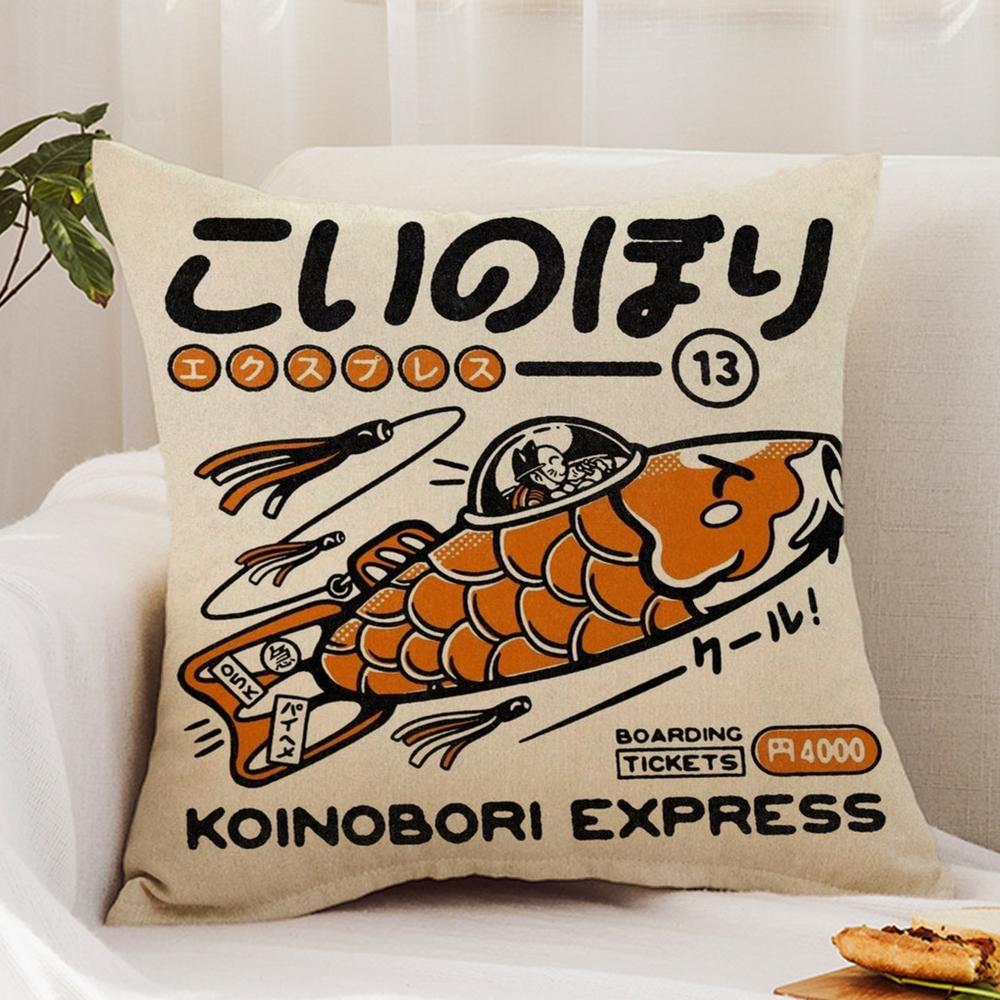 T-Takoyaki Japanese Food Cushion Cover Premium Comfort Reversible Pillow Cover - Dual - Use Design for Home & Car