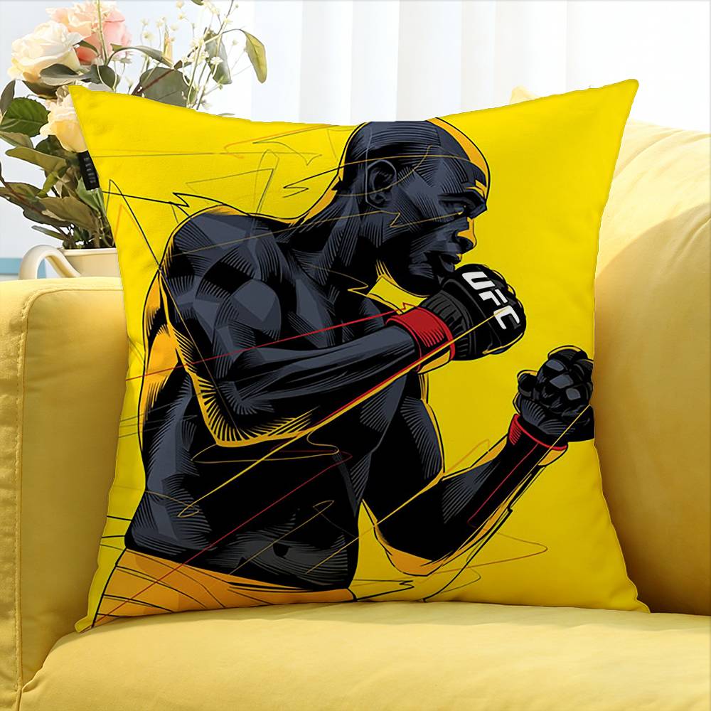 Housse de coussin carrée Combat UFC Logo Différentes Tailles Pour Décoration de Voiture Maison Chambre à Coucher