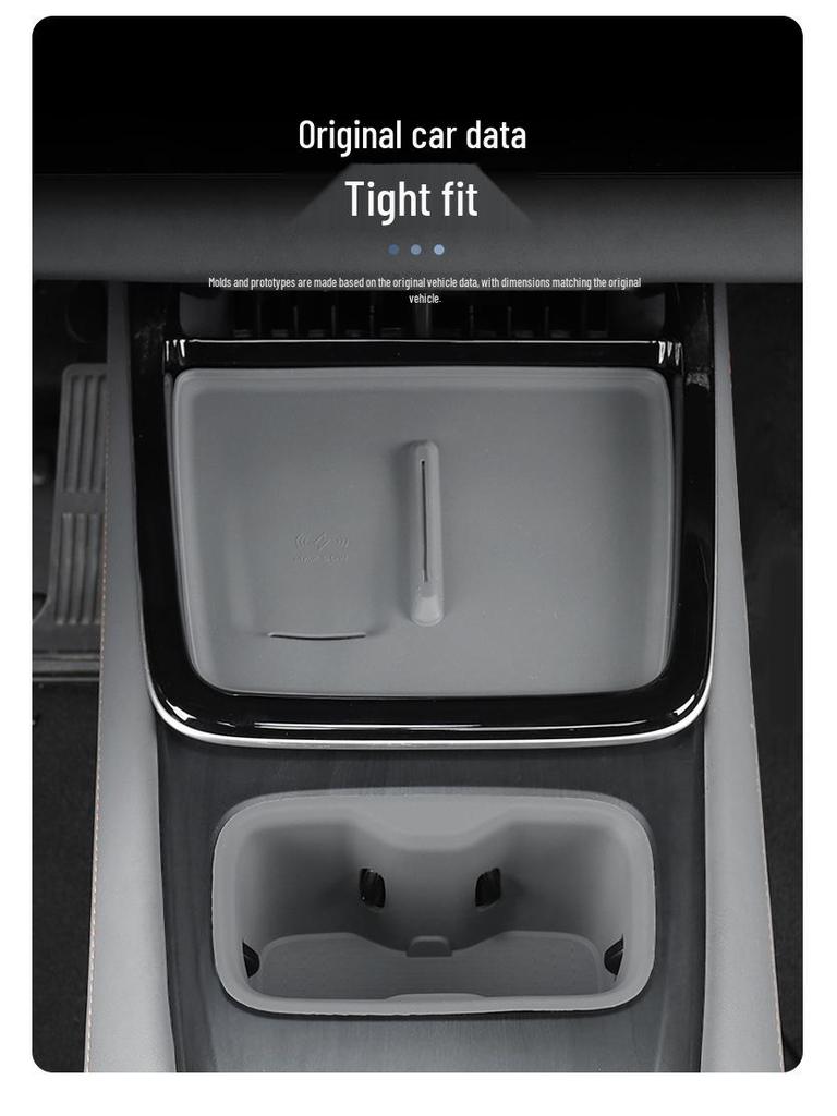 Deep Blue S05 Wireless Charging Pad: Semi-Enclosed Silicone Anti-Slip Mat for Car Cup Holders