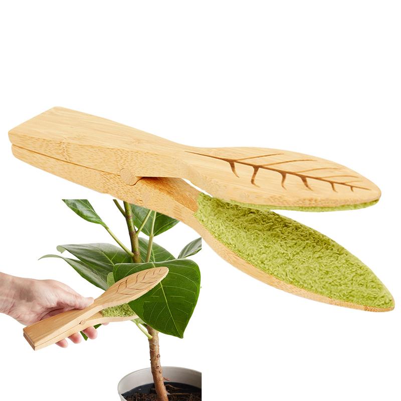 Leaf Cleaning Tongs for Plants Plant Dust Removal Cleaning Brush Leaf-Shaped Cleaning Supplies Plant Leaf Lint Cleaner Leaf