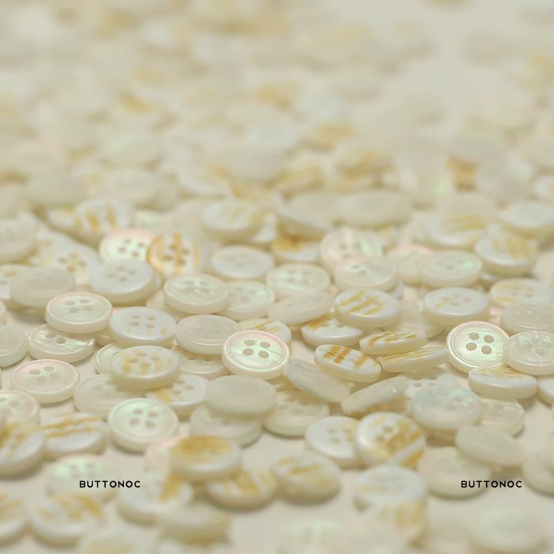 Imitation Shell Four-Eye Button-Up Shirt Top Sleeve Collar Button Resin Knitted Cardigan Sweater Dress Button