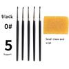 5pcs Art Silicone Brush Diy Nail Tools Color Shapers Paint Brushes Clay Sculpture Shaping Modeling Rubber Tip Artists Supplies