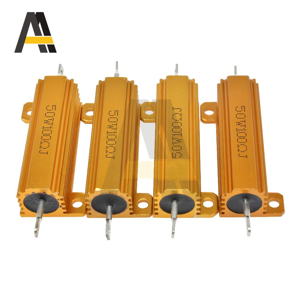 50W 100W Aluminum Power Metal Shell Case Wirewound Resistor 20R ~ 100R 20 22 30 33 50 100K Ohm Load Resistance RX24 Lgmopnrq