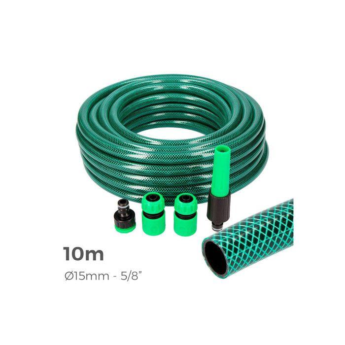 Tuyau d'arrosage EDM - Diamètre 15 mm - 10 m avec accessoires