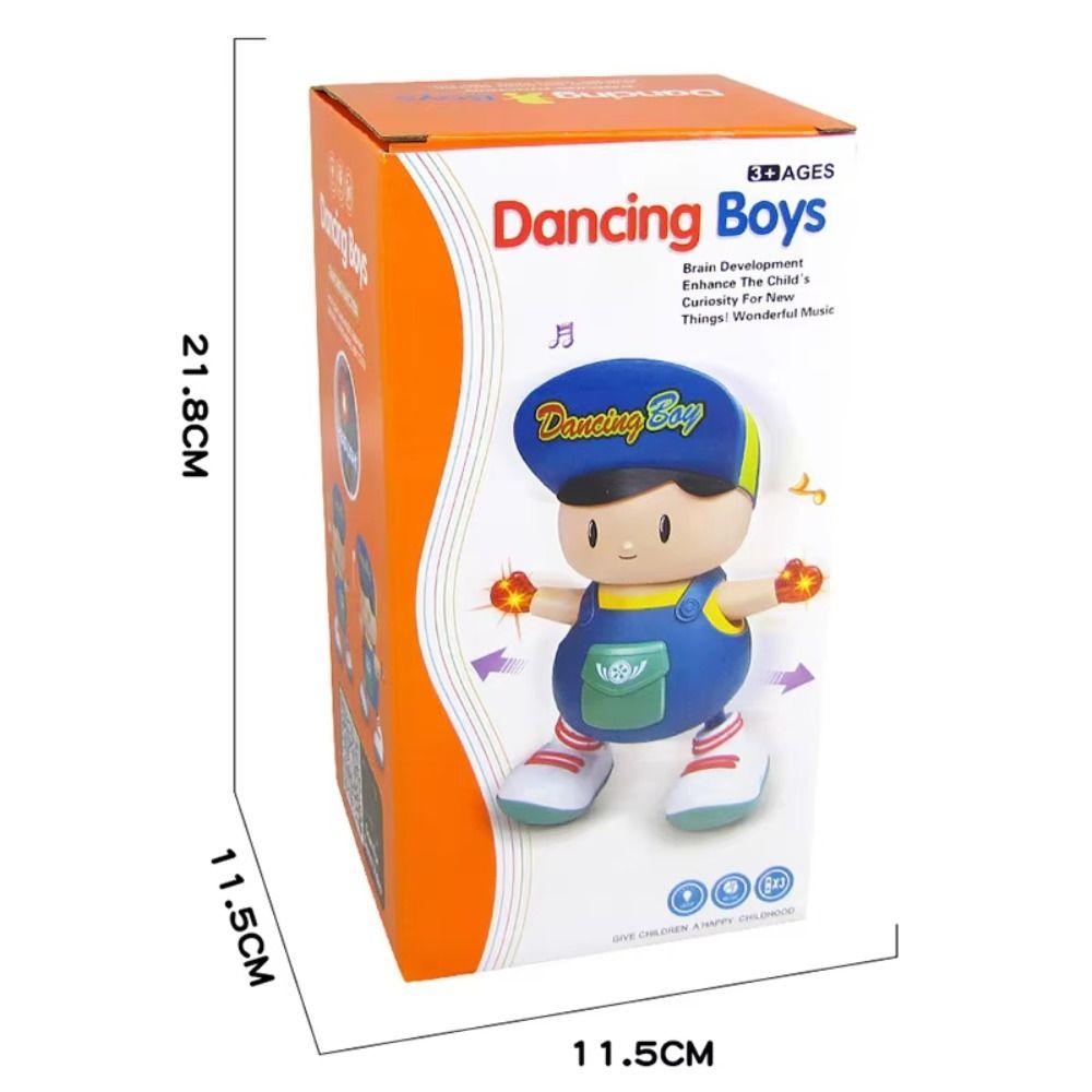 Plastic Dancing Swing Boy with Lights Kids Electric Boy Toy Dancing Boy Figurine Birthday Gift