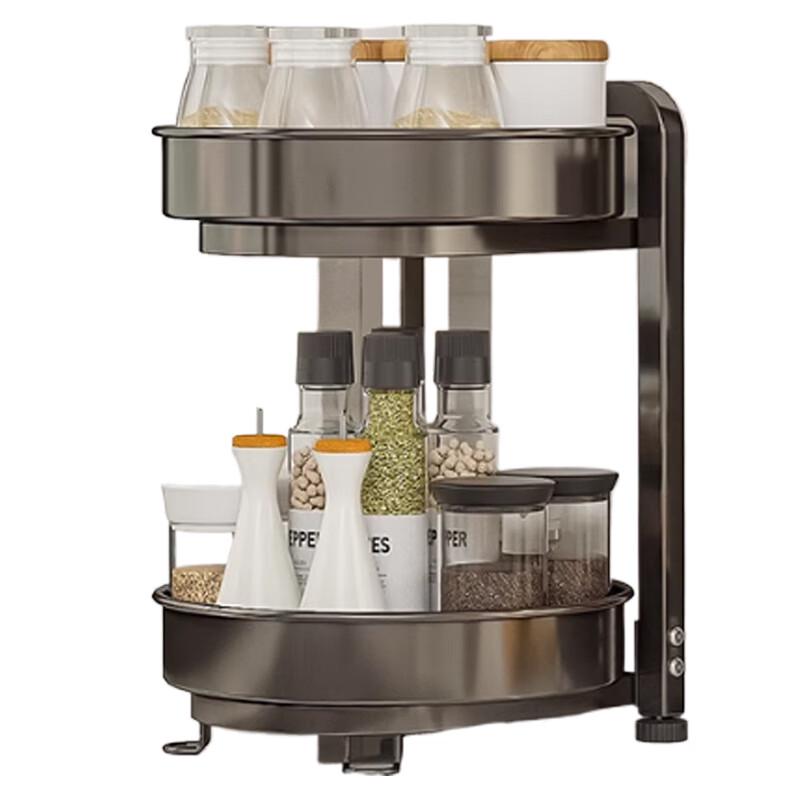 360° Rotating Kitchen Corner Spice Rack