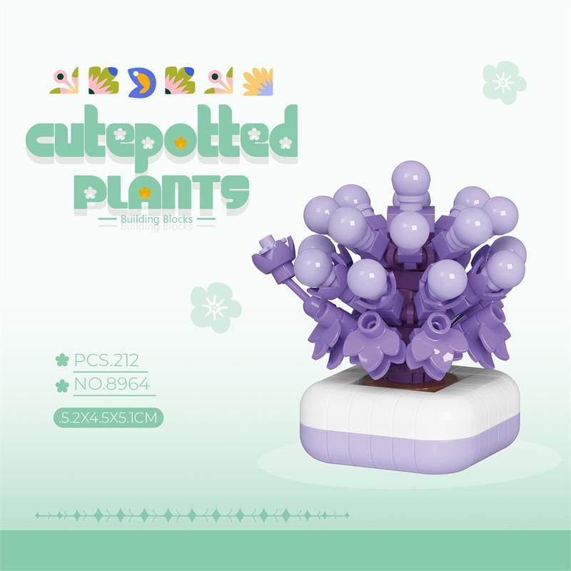 Bionic Eternal Flower Building Blocks: Sunflower and Rose Assembly Toy for Children