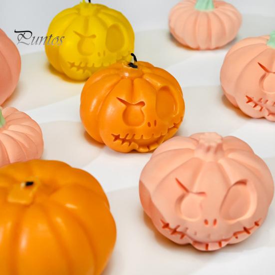 Kürbis-Ornamentform DIY Kerzen-Silikon für Halloween, Handgefertigte Duftkerzen-Herstellungsform, Wiederverwendbare Bastel-Gießform für Gips, Zement, Ton, Epoxidharz