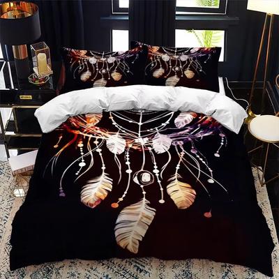Nationaler Traumfänger Bettbezug Set Queen King Twin Full Size Bettdeckenbezug Schwarz Bettwäscheset Einzeln Polyester Steppdeckenbezug