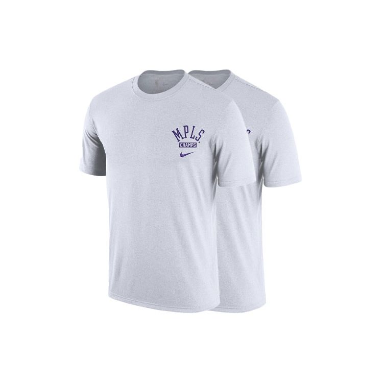 Nike Courtside City Edition Los Angeles Lakers Graphic Print Casual Sport Short Sleeve T-Shirt Men Tops White DA7289-100