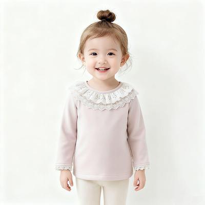 Mädchen Fleece-gefütterte Winter-Basisschicht (0-5 Jahre) - Stilvolle koreanische Kinder-Unterwäsche AY707
