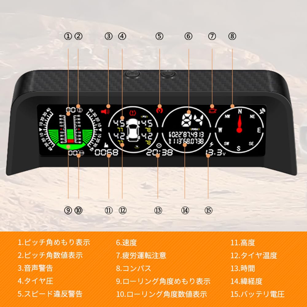 OBEST X91 Head Up Display TPMS Tire Pressure Monitoring Voltage Monitoring Speedometer Multifunction Meter