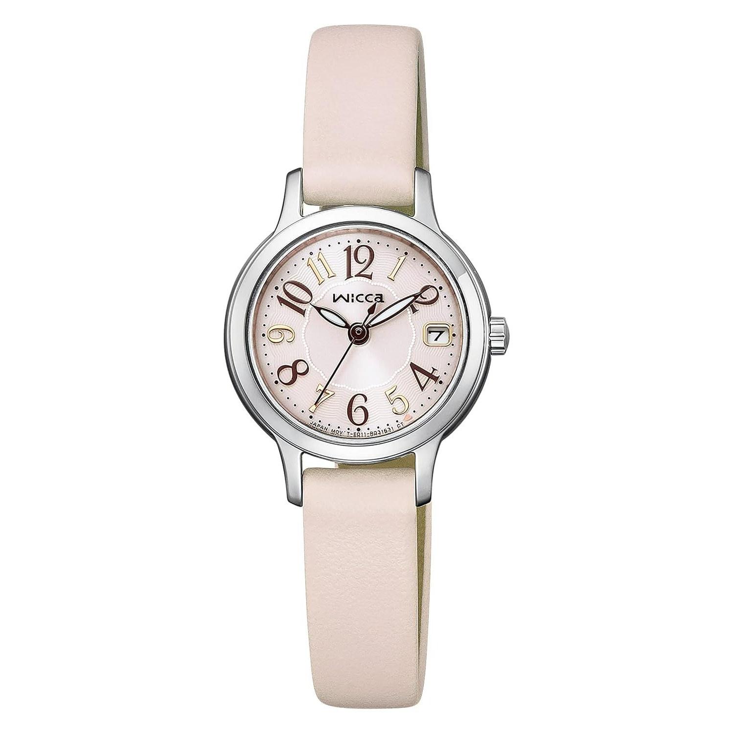 Citizen wristwatch Wicca (silver waterproof ladies) KH4-912-90 smoky pink gift solar