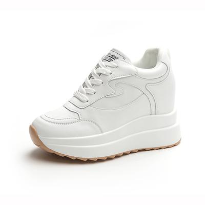 Platform Wedge Sneakers Chunky Shoes Genuine Leather for Women Summer Shoes Autumn Walking Sneakers Fashion
