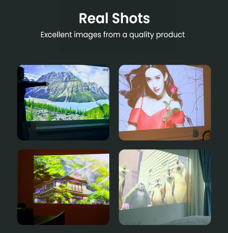 A2000 MINI Projector Home Cinema Theater Portable 3D LED Video Projectors Game Laser Beamer 4K 1080P Via HD Port Smart TV BOX