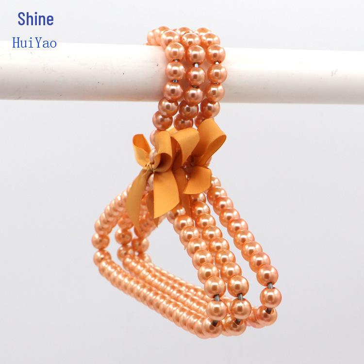 20cm Fashion Pearl Hanger with Bow - Pet, Dog, and Children's Plastic Hanger