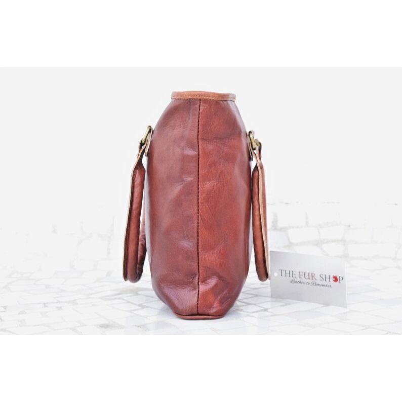 Женская кожаная дорожная сумка-тоут | Кожаная сумка — фото 4