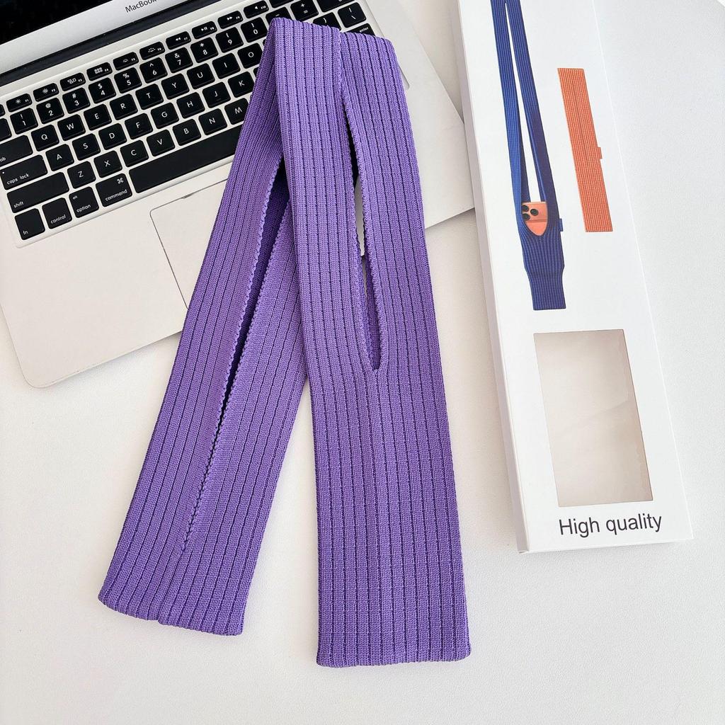 Stilvolle gestrickte Crossbody-Handtasche für Mobiltelefone – Multifunktionale Aufbewahrungstasche aus gewebtem Stoff