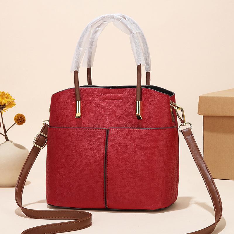High Quality Female Bucket Handbag Brand PU Leather Lady's Shoulder Cross Body Big Bags Sac De Luxe Femme Mistress Gift