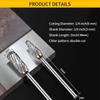 Double Cut Carbide Rotary Burr Set - 10 Pcs 1/8" Shank, 1/4" Head Length Tungsten Steel for Woodworking,Drilling, Metal Carving, Engraving, Polishing