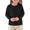 Boy And Girls Solid Color Long Sleeved T-shirt Round Neck Solid Color T-shirt