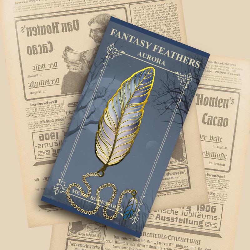 Hot Sale 1Pcs Exquisite Book Page Divider Vintage Feather Gold Stamped Metal Bookmark With Metal Chain Pendant Office Stationery