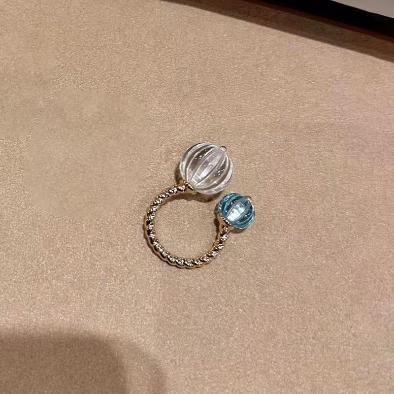 Trendy Fashion Pumpkin Open Rings For Women Dopamine Exquisite Design Daily Commuting Versatile Hand Decorations Jewelry