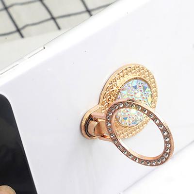 Finger Ring Holder Universal 360 Degree Rotation Metal Rhinestone Pocket Watch Phone Ring