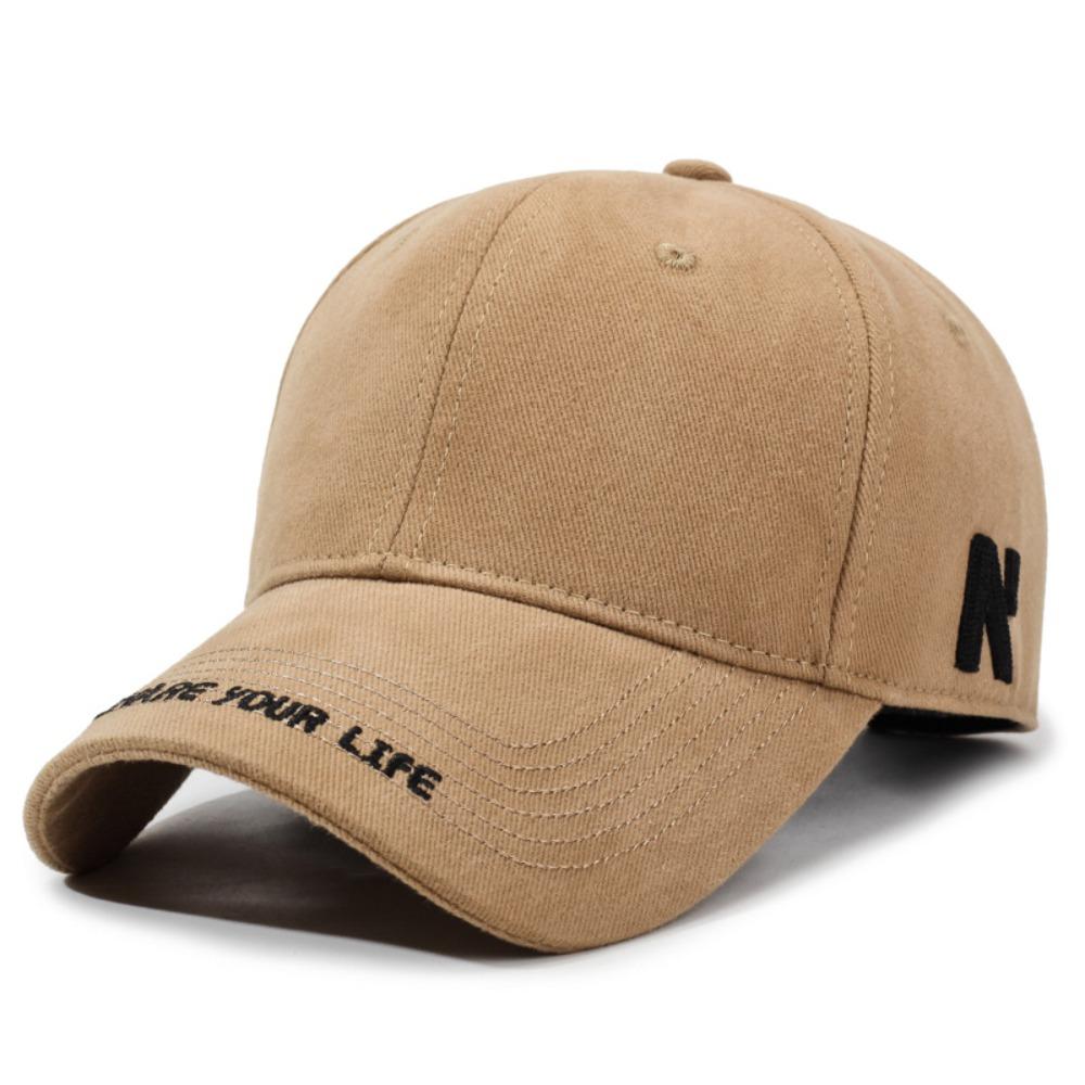 Enlarged Design Letter Embroidery Cap Versatile Sunshade Cap Trendy Face-Slimming Cap  Unisex