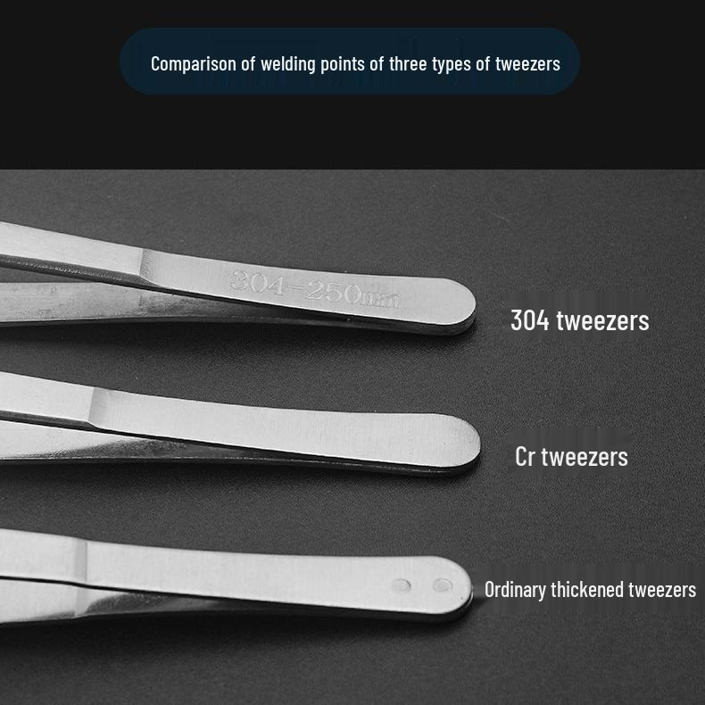 Stainless Steel 304 Non-Slip Toothed Tweezers for Succulents