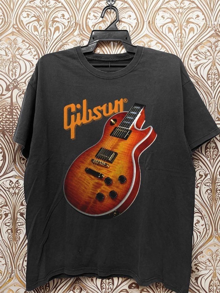 Унисекс футболка Gibson Electric Guitar Базовая унисекс футболка Размеры S-5XL S
