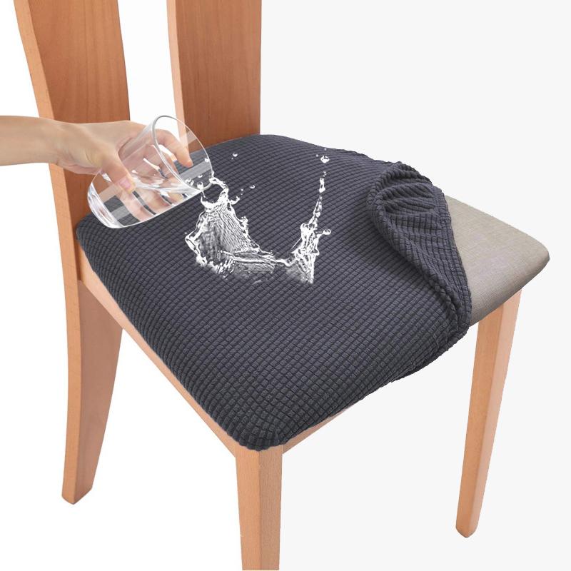 Nepromokavé Strečové Žakárové Potahy na Sedáky Židlí Odnímatelné Pratelné Polštářky Chrániče Sedáků Židlí do Jídelny