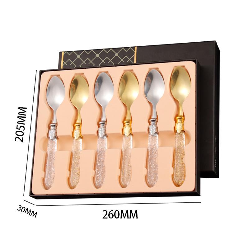 

Набор столовой посуды 1/6/12 шт. Посуда из нержавеющей стали Нож Вилка Ложка Роскошный набор столовых приборов Подарочная коробка Столовые приборы Кухонная утварь