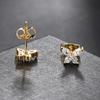 Gold Color Butterfly Stud Earrings For Women Korean Dainty Cubic Zirconia Piercing Lobe Ear Accessories Girls Jewelry Gifts E404