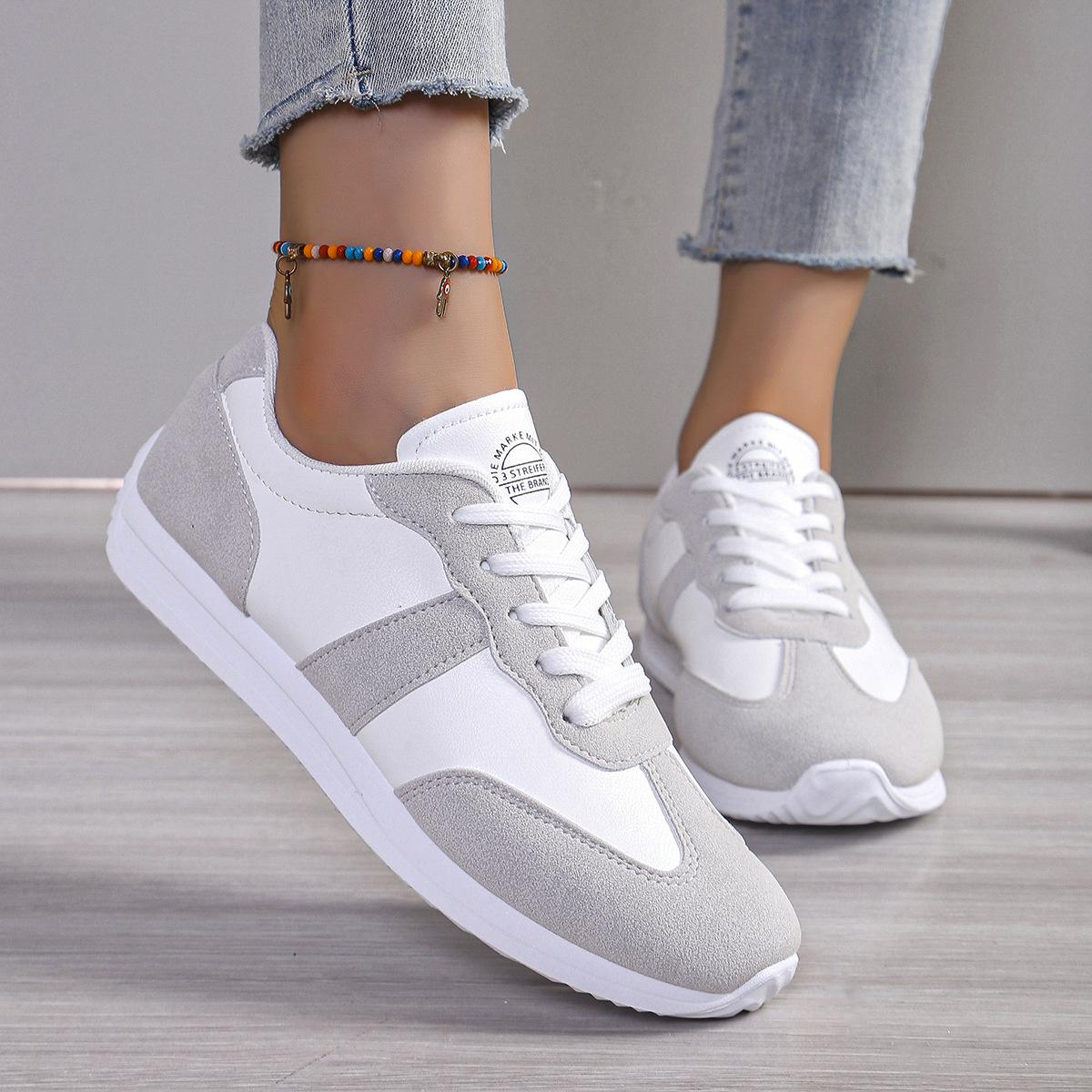 

Большие размеры, весенне-осенний тренд, маленькие белые туфли Forrest Gump 2025, новые повседневные универсальные спортивные кроссовки на плоской подошве 35 светло-серый