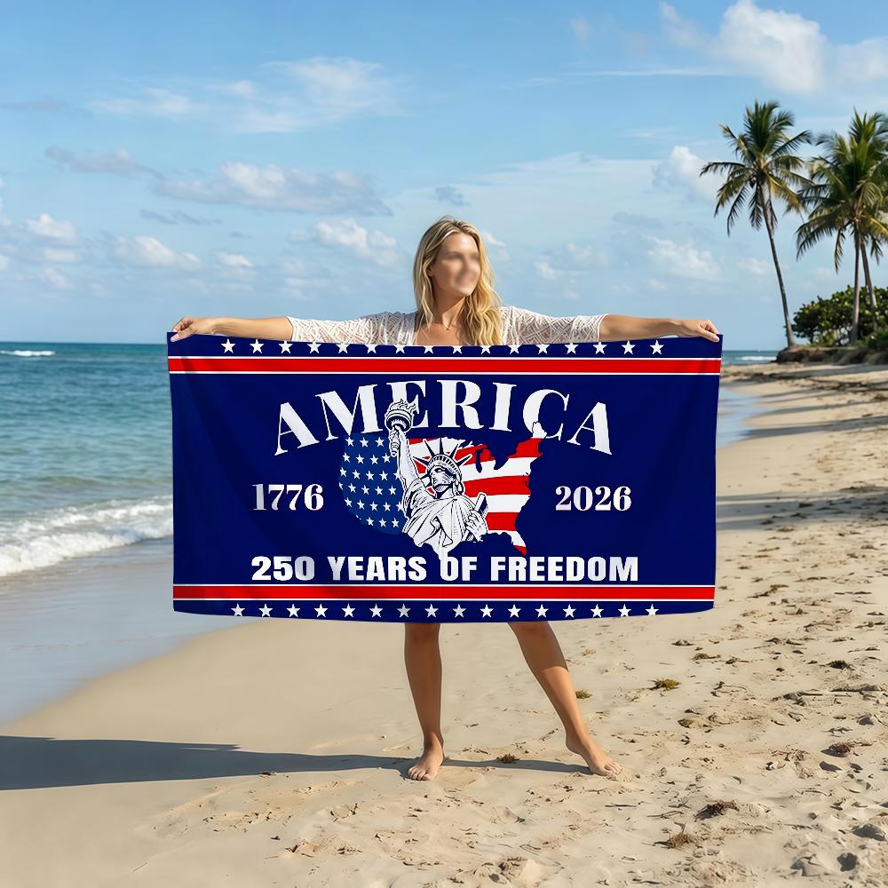 America 250th Anniversary Towel Soft Pool Gift For Travel Gym Shower Camping Quick Dry Sports Beach Towel