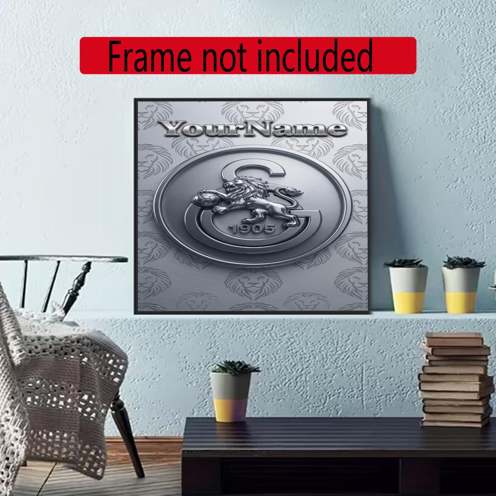 Galatasaray Customize Your Name Diamond Painting Round Diamond Diy Frameless Holiday Artwork Suitable For Home Office Wall Decoration