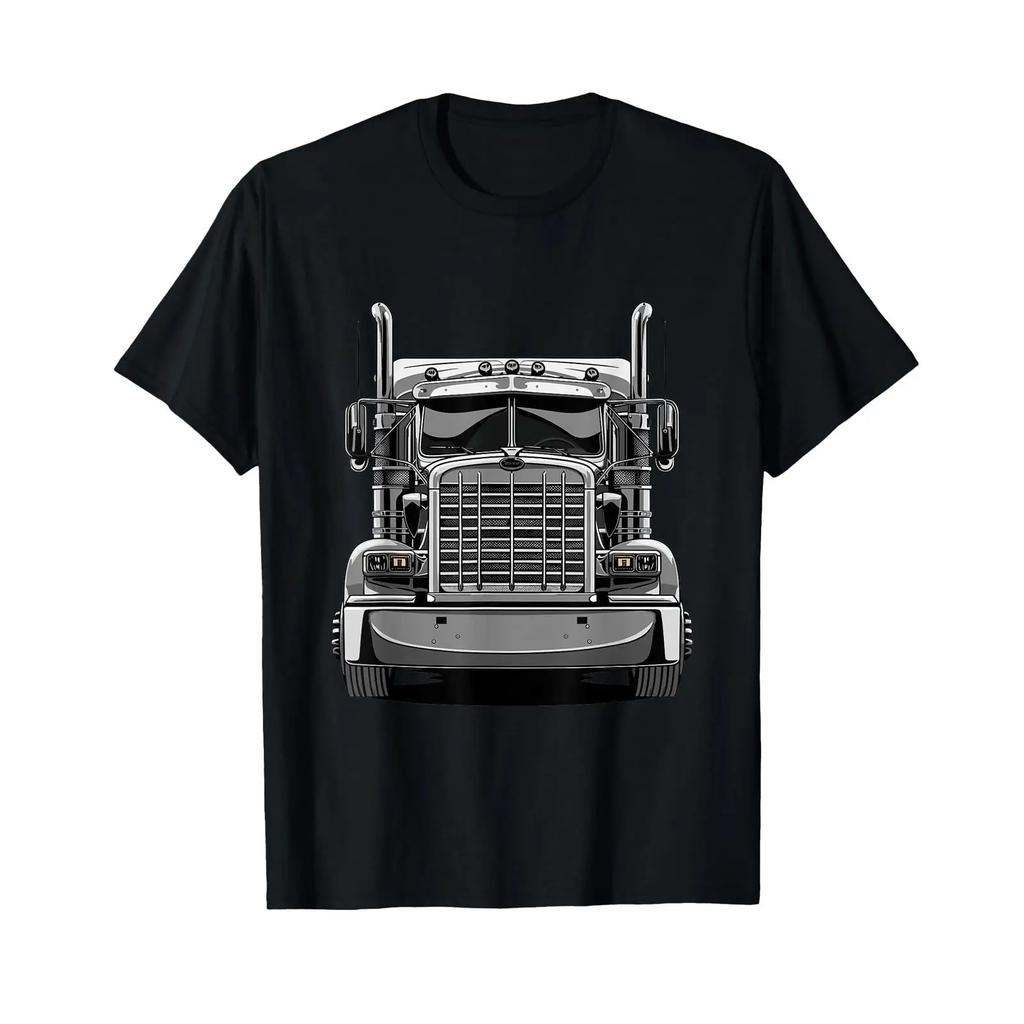 Semi Truck Driver T Shirt Vintage Stylish Casual Breathable Unisex Graphic Versatile Comfortable Soft Slightly