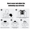 Waterproof Silicone Swimming   with Ear   3D Strong Elasticity   Hair Swimming Hat for Adults