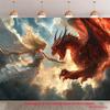 2D Angel Vs Dragon Backdrop for Fantasy Cosplay, Medieval & Mythical Themed Events