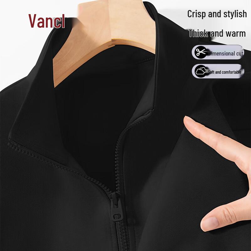 

VANCL Men s Stand Collar Half-Zip Sweatshirt XL